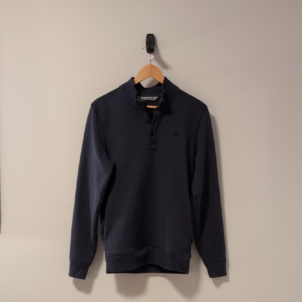 Men's Navy Travis Mathews Pullover Sweater